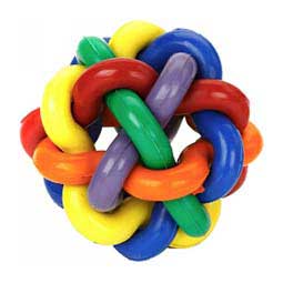 Nobbly Wobbly Rubber Interwoven Ball Dog Toy  Multipet
